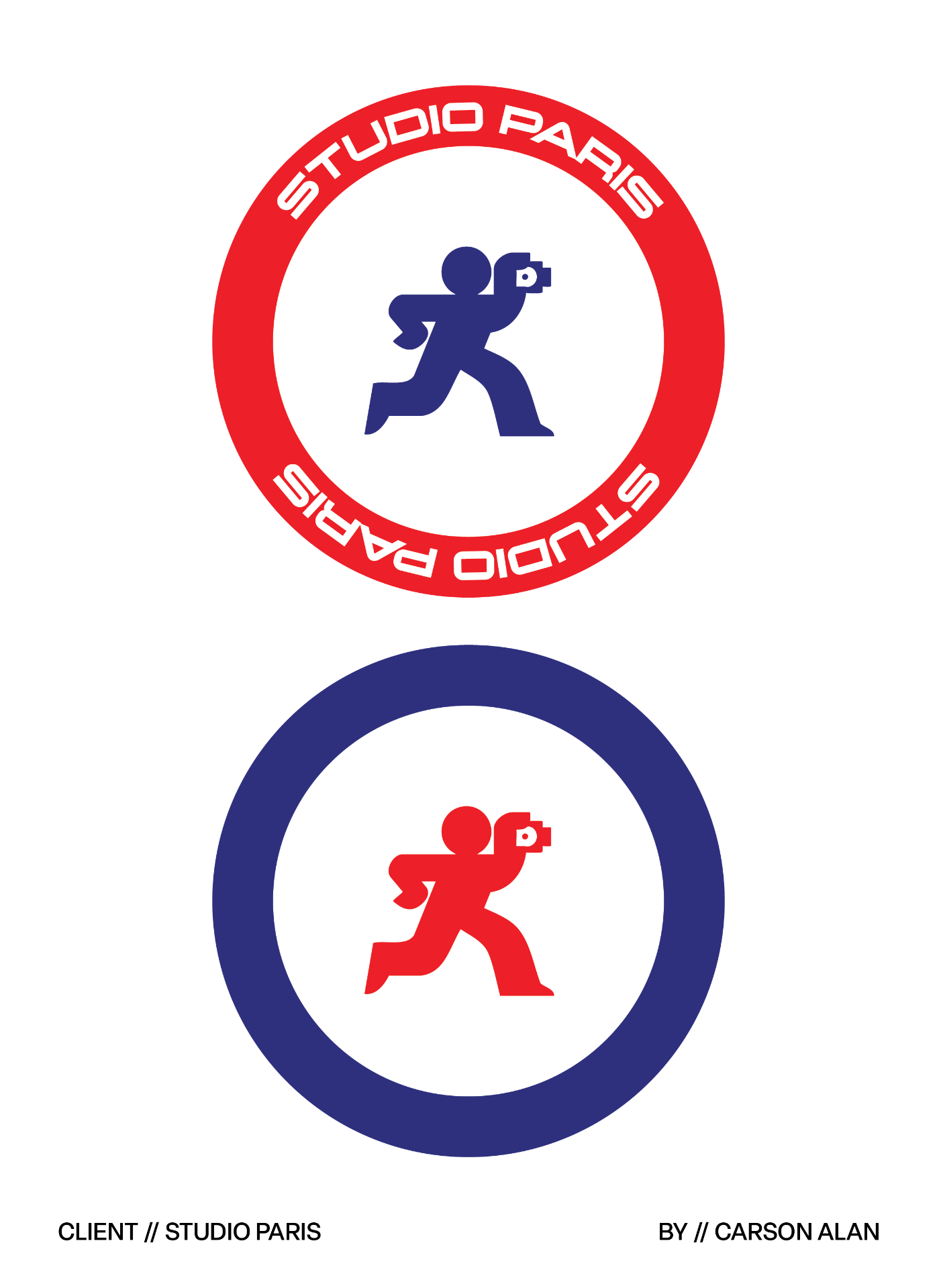 Studio Paris circular brand seals and stamps