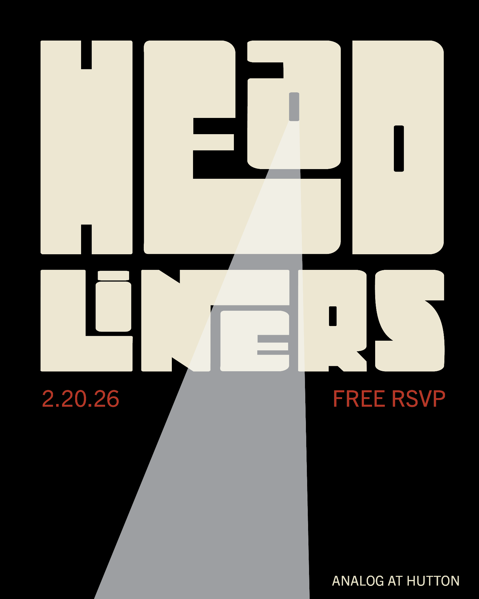 Headliners event flyer artwork with photo composition